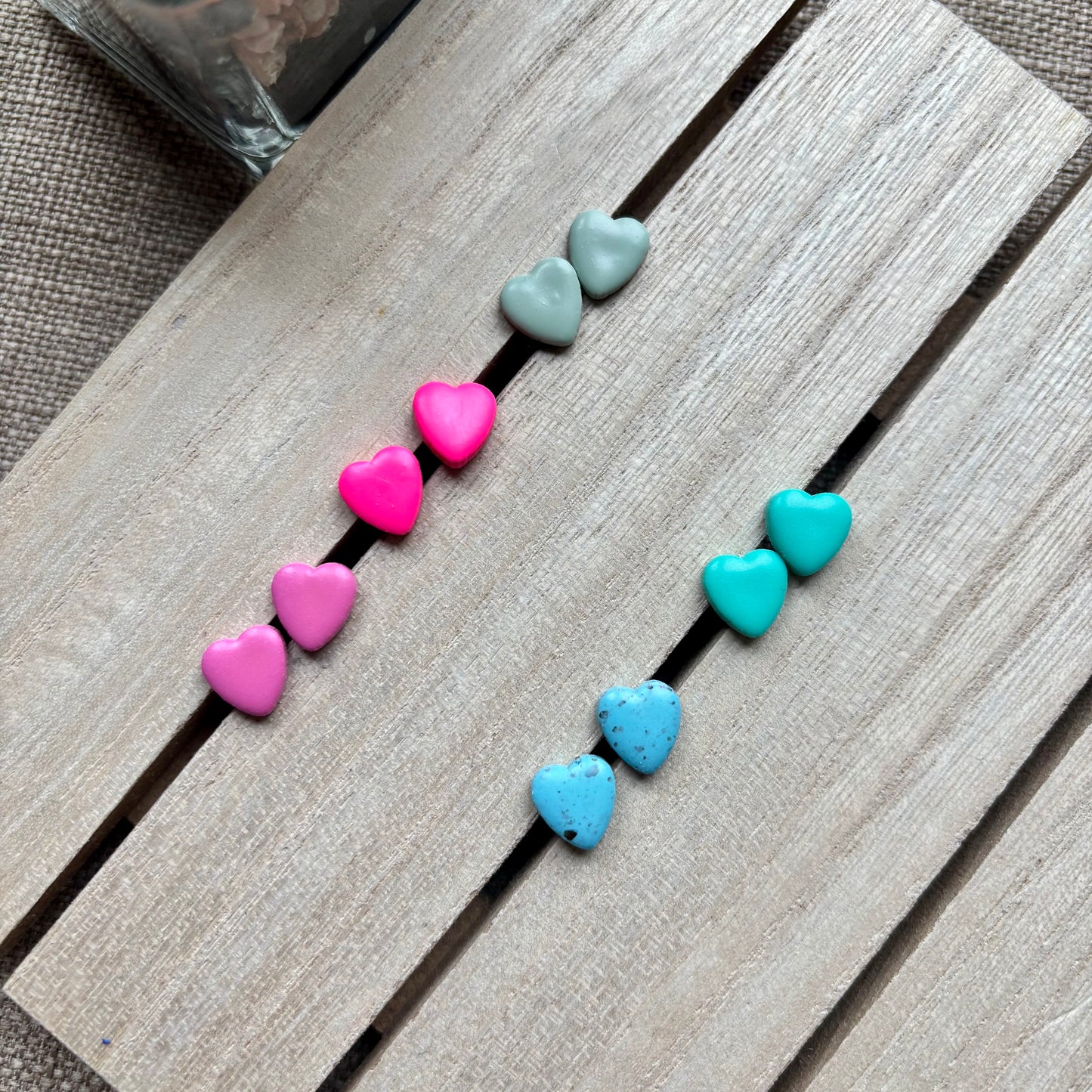 Heart studs
