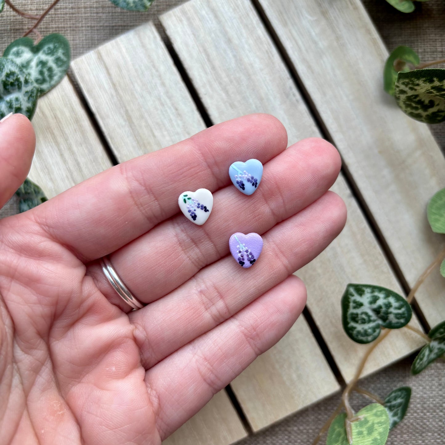 Heart studs
