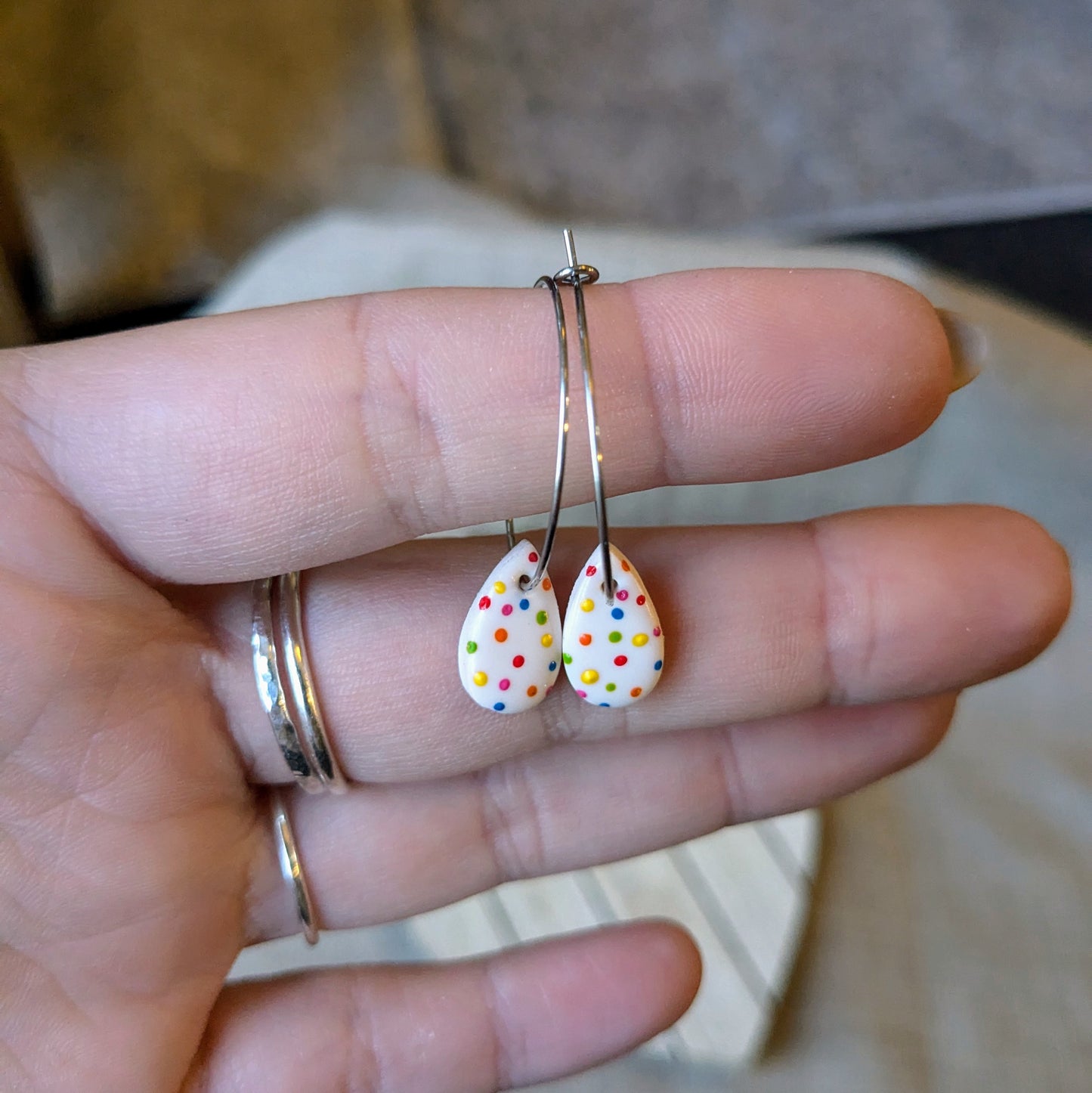 Polka tear hoops