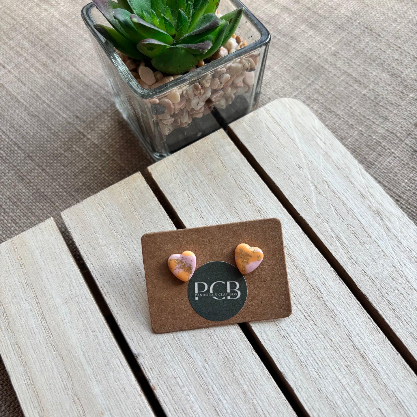 Heart studs