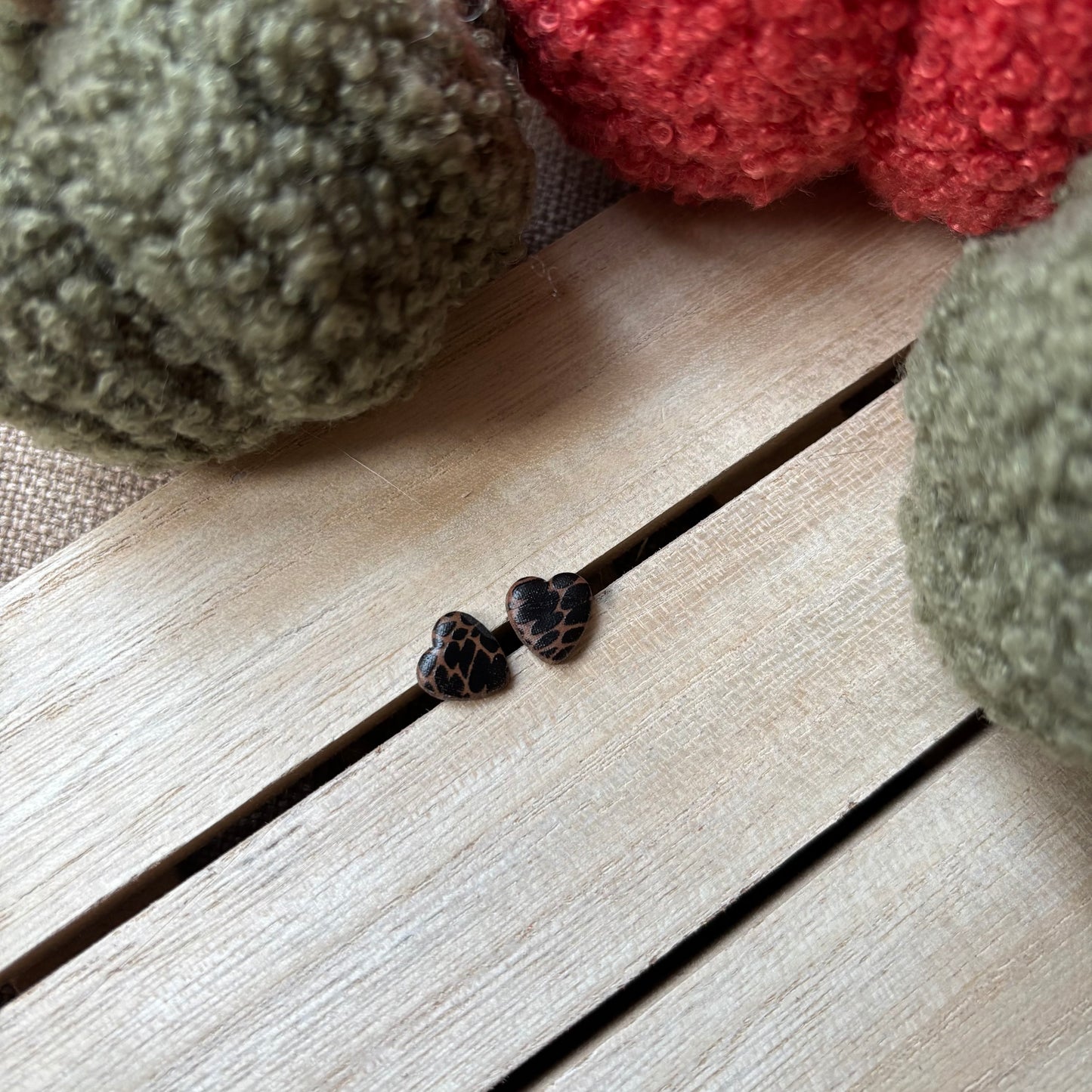 Animal print studs