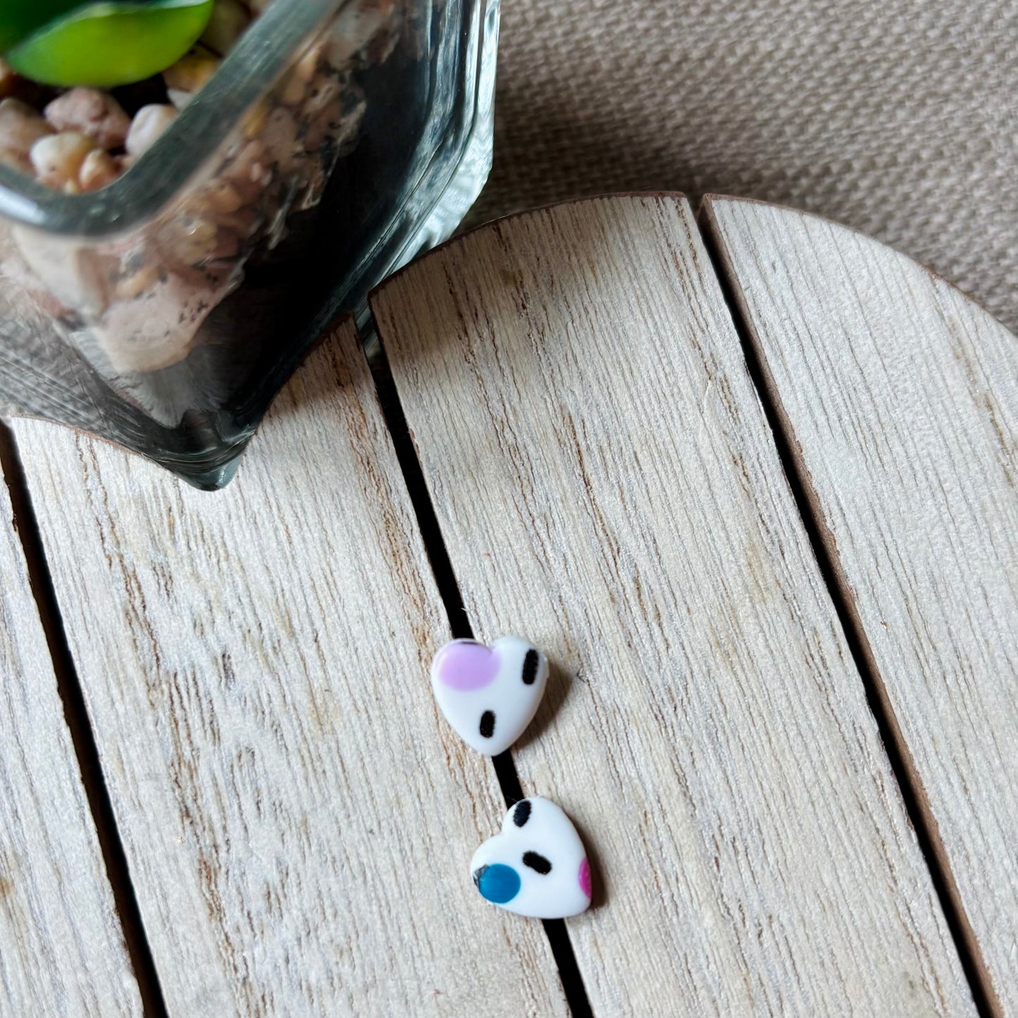 Heart studs