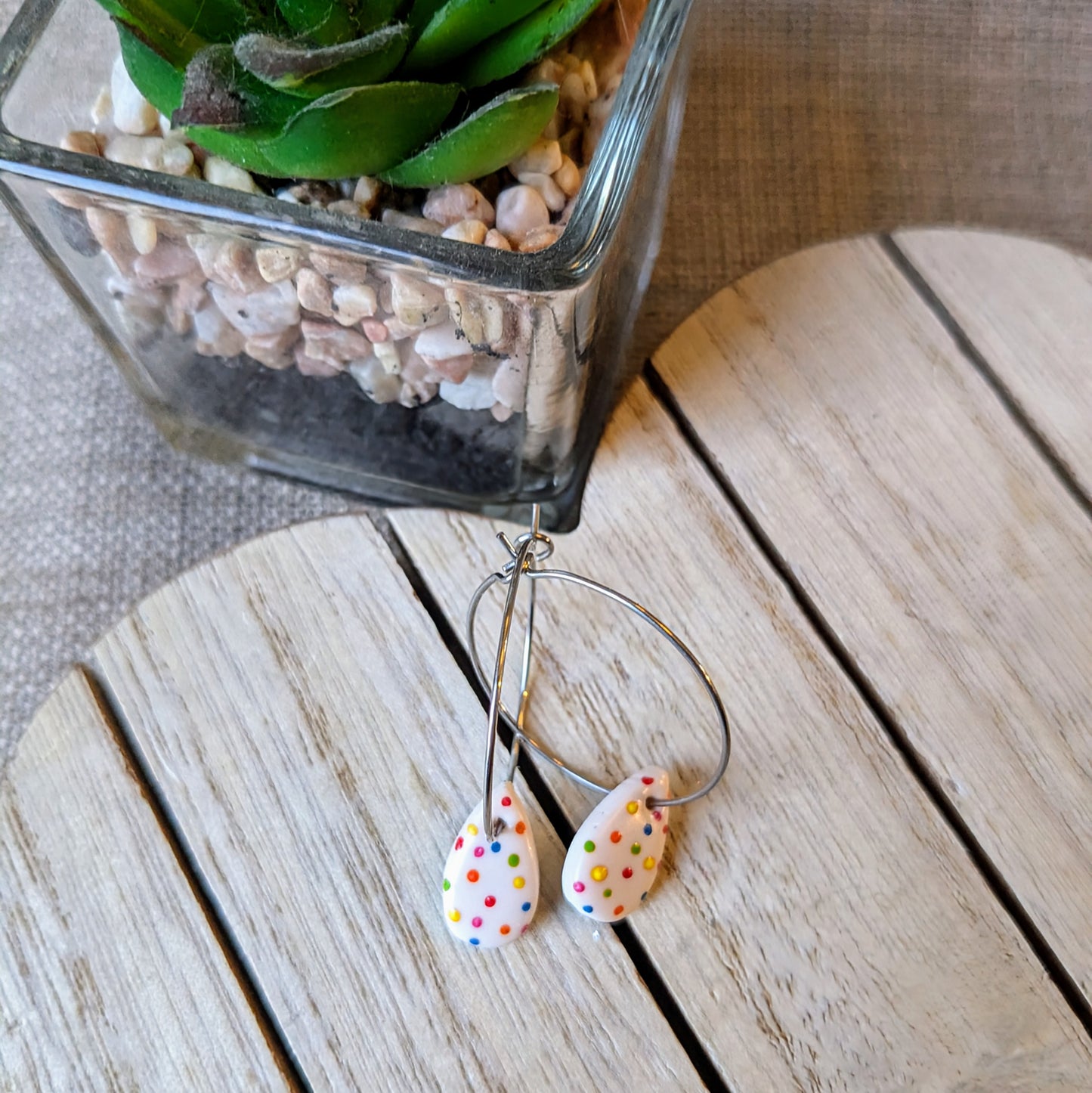 Polka tear hoops