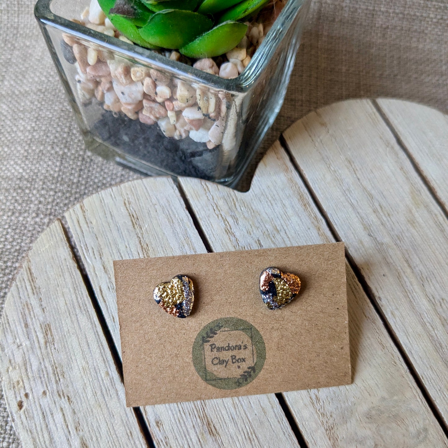 Heart studs