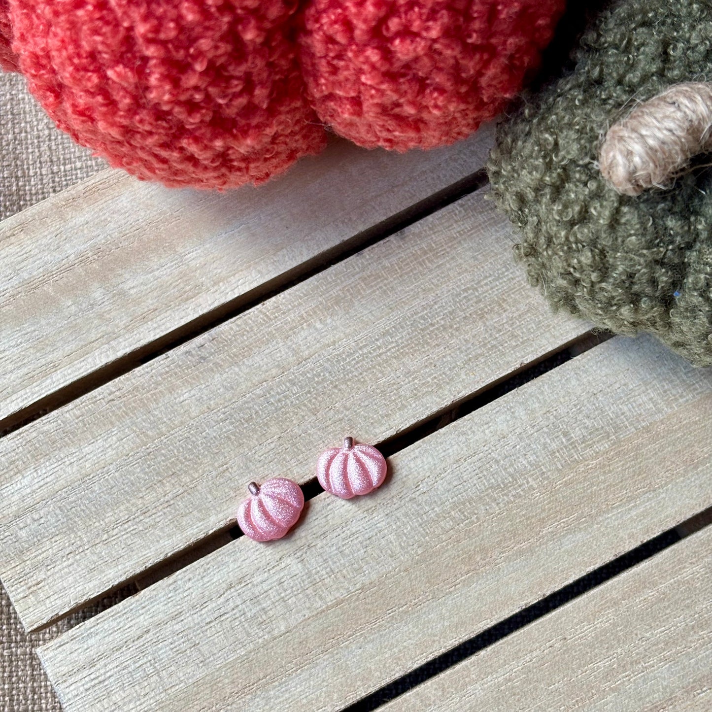 Pearlescent pink pumpkins