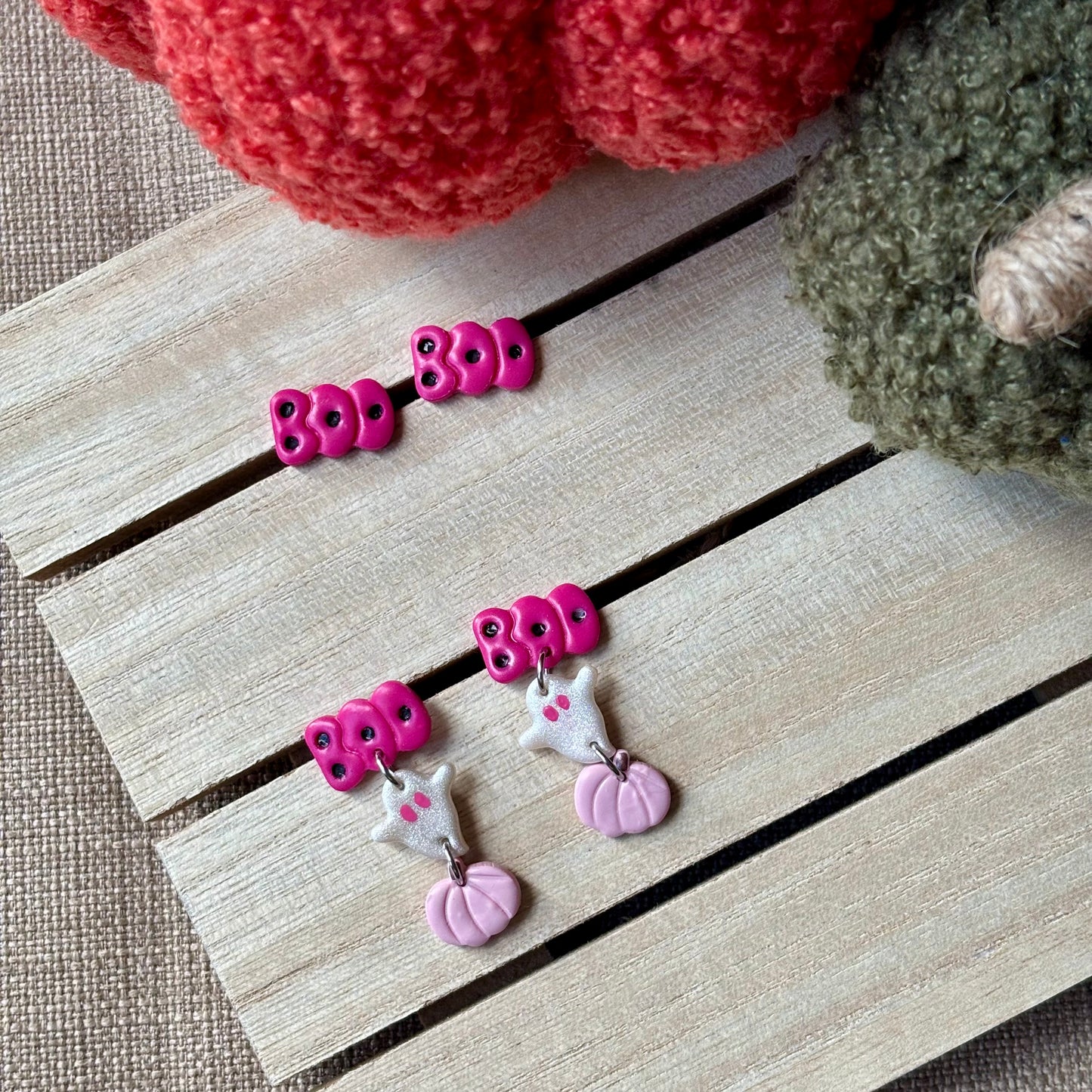 Boo studs OR drops