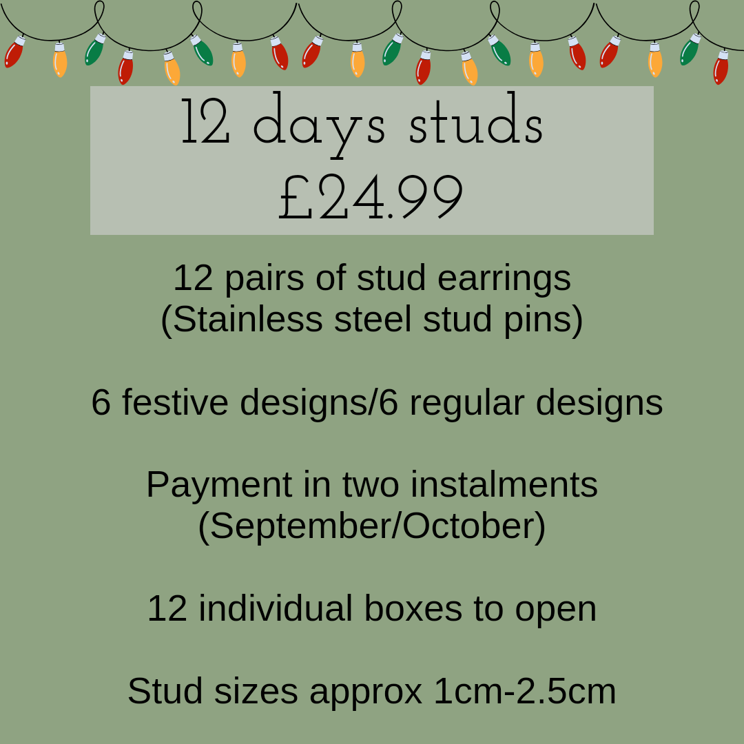 12 day STUD advent calendar *pre-order*