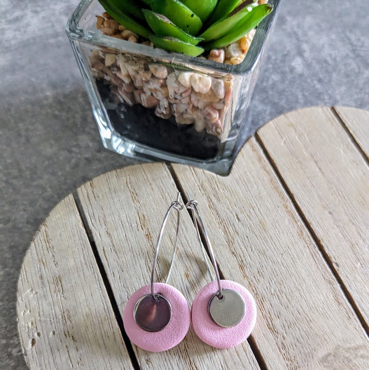 Pink disc hoops