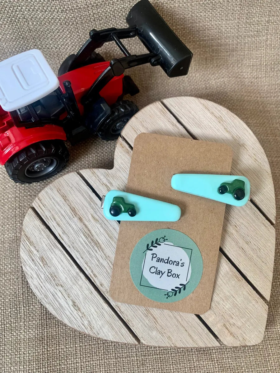 Green tractor slides