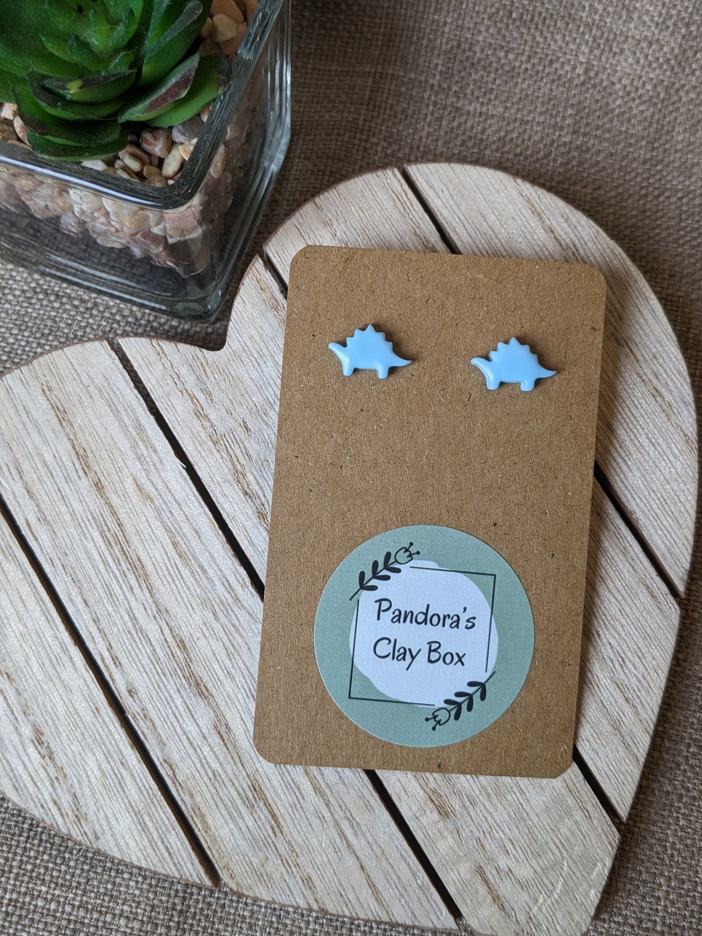 Baby blue dino studs