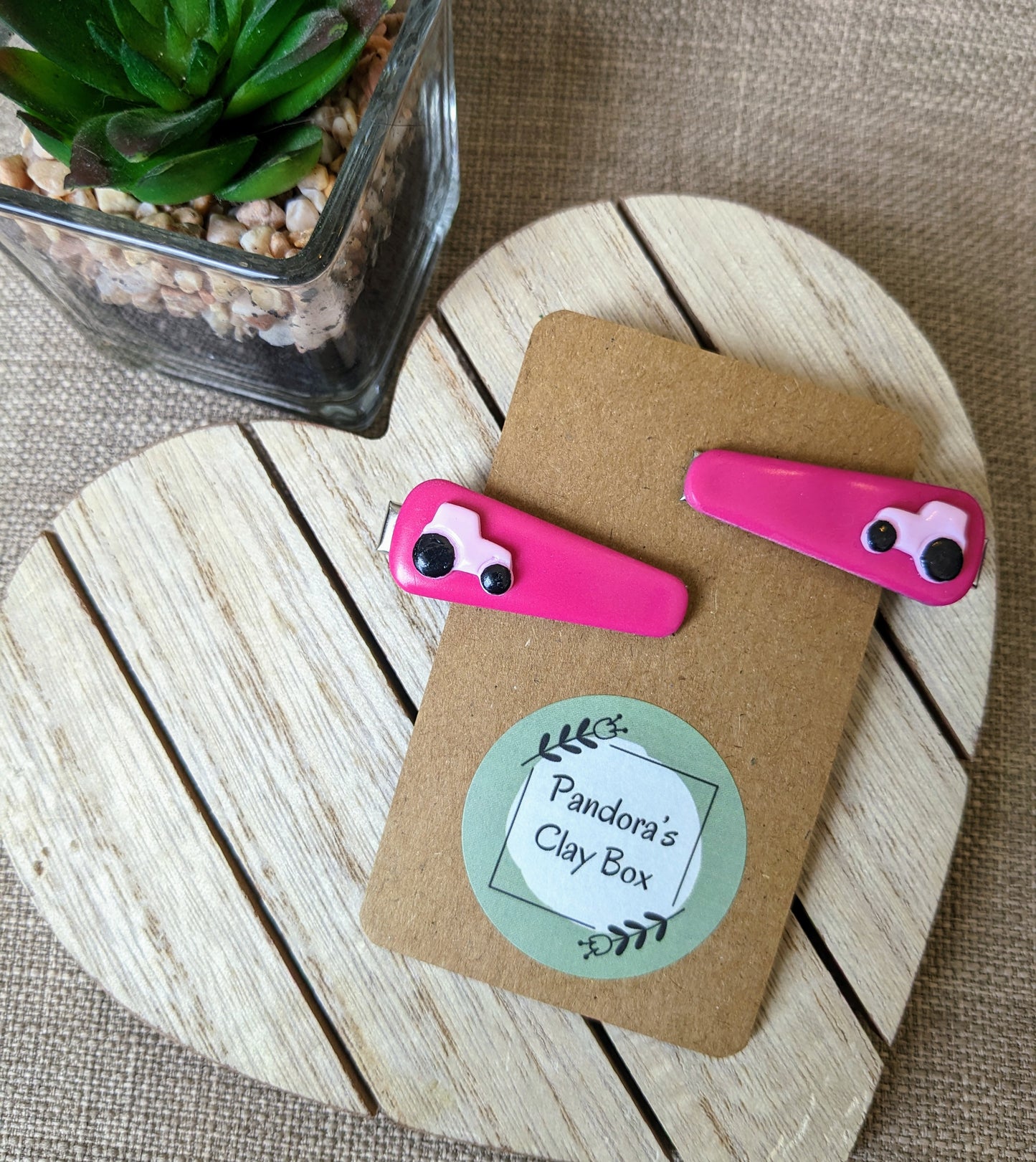 Pink tractor slides