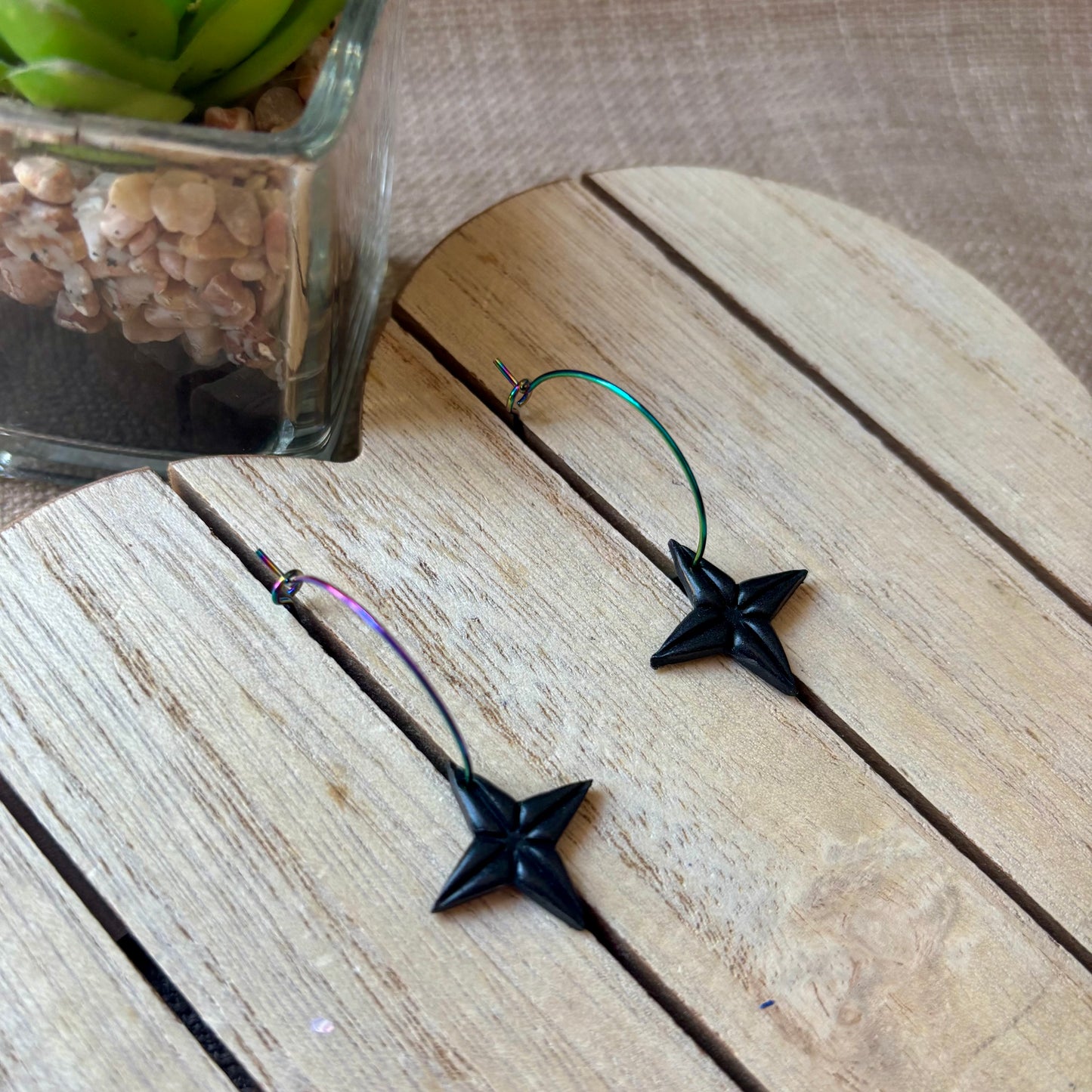 Black rainbow hoops