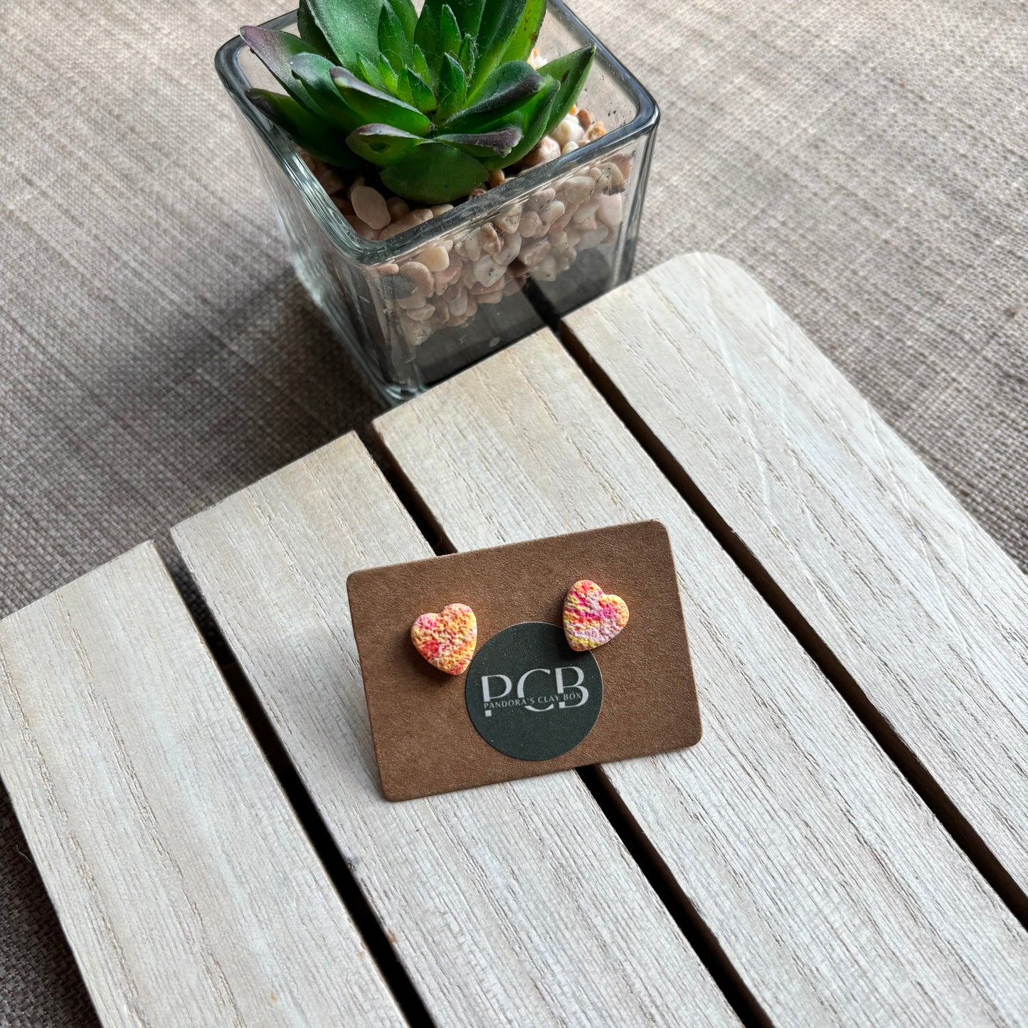 Heart studs