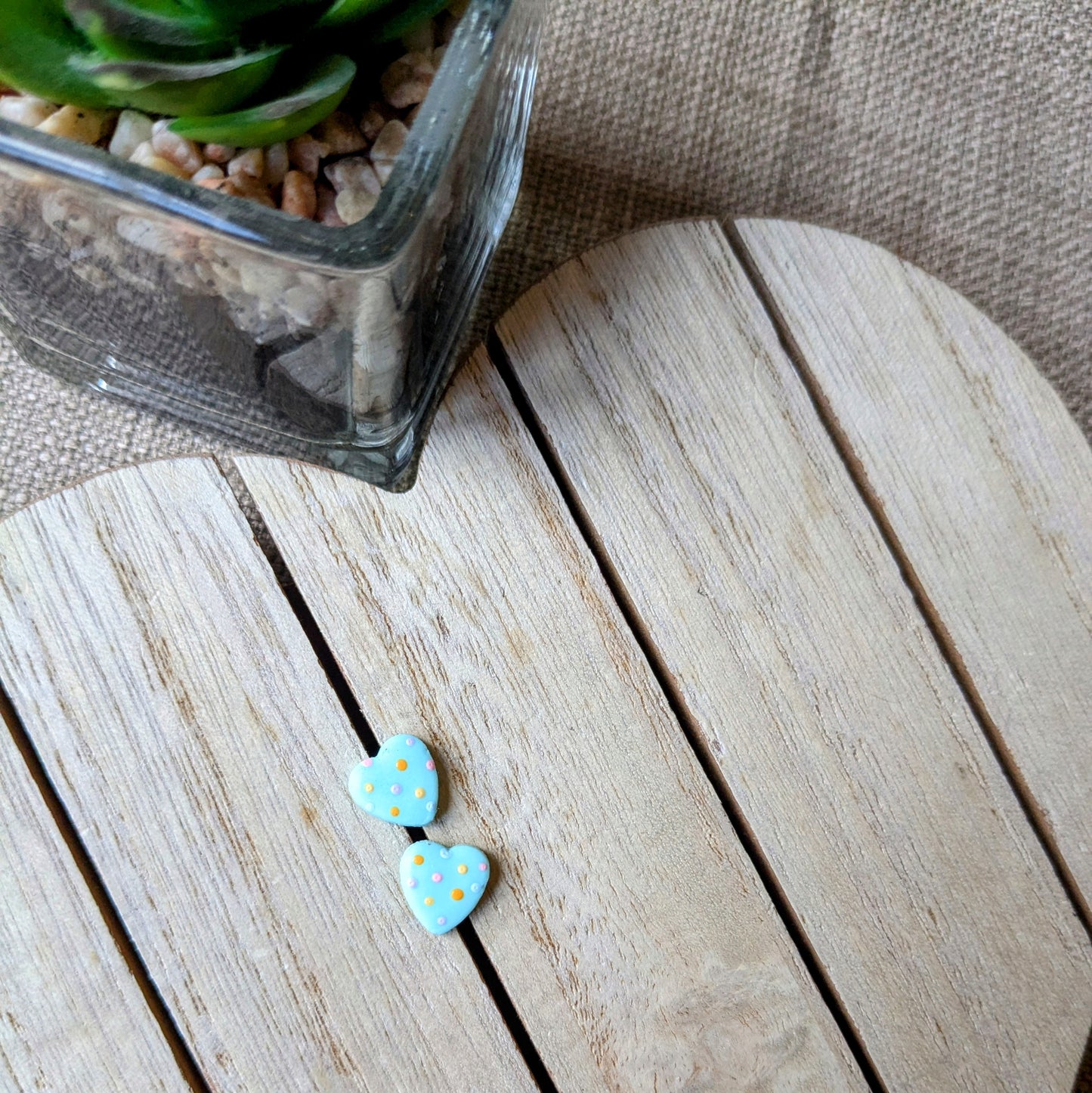 Heart studs
