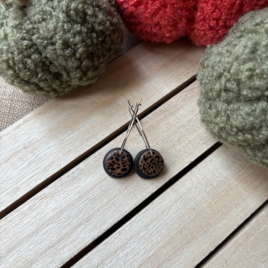 Animal print hoops