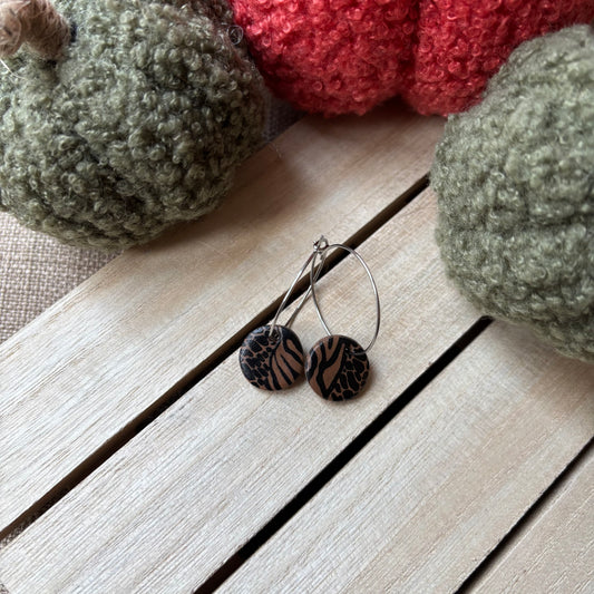 Animal print hoops