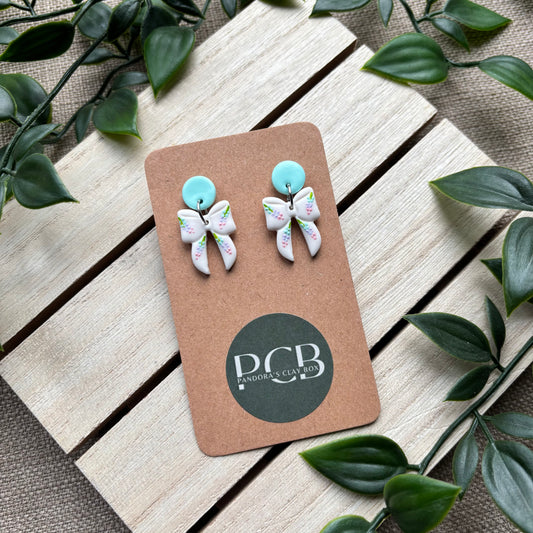 Multi pastel Bow drops