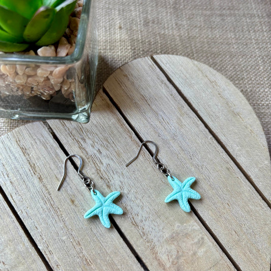 Mint starfish hoop/hooks