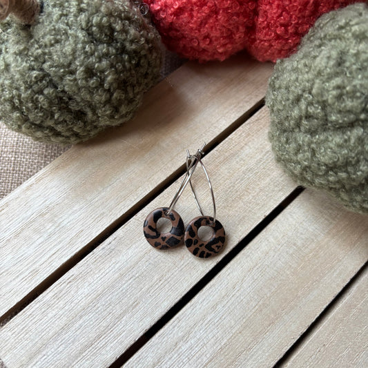 Animal print hoops