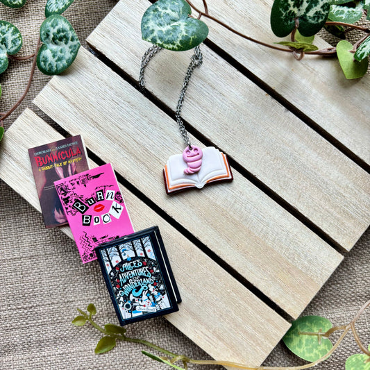 Bookworm necklace