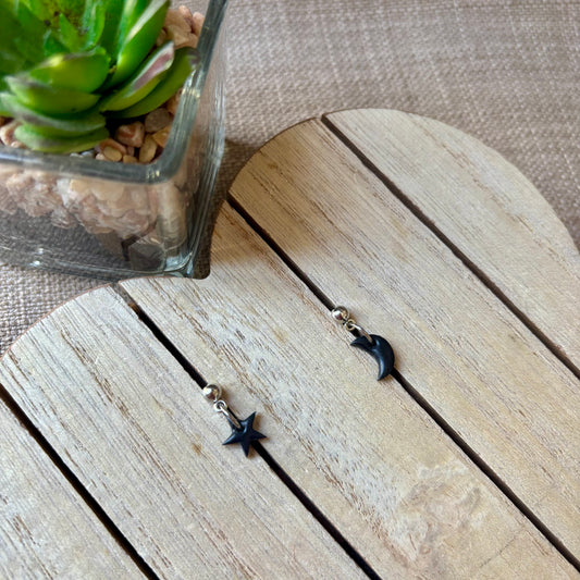 Black star/moon mini drops