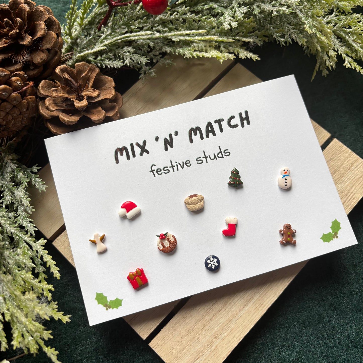 Festive studs - 10 single studs