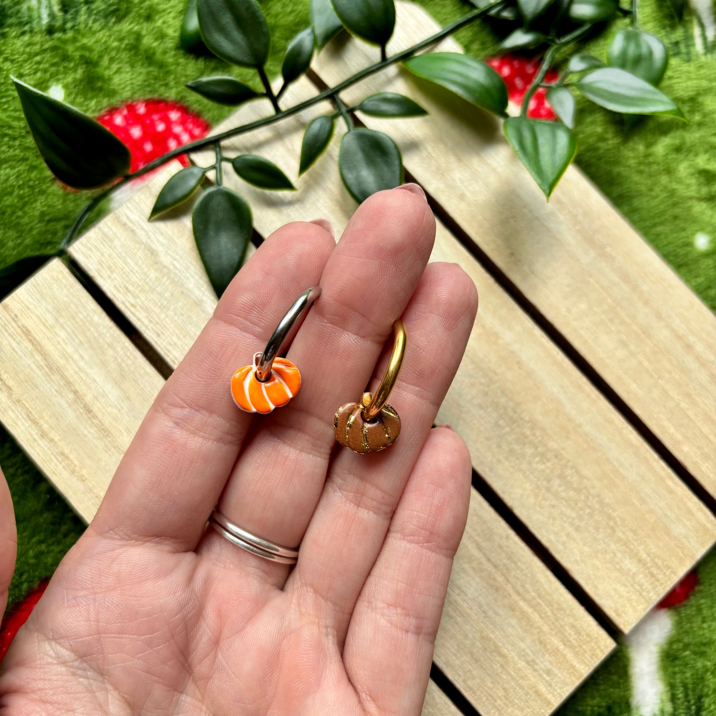 Pumpkin chunky hoops