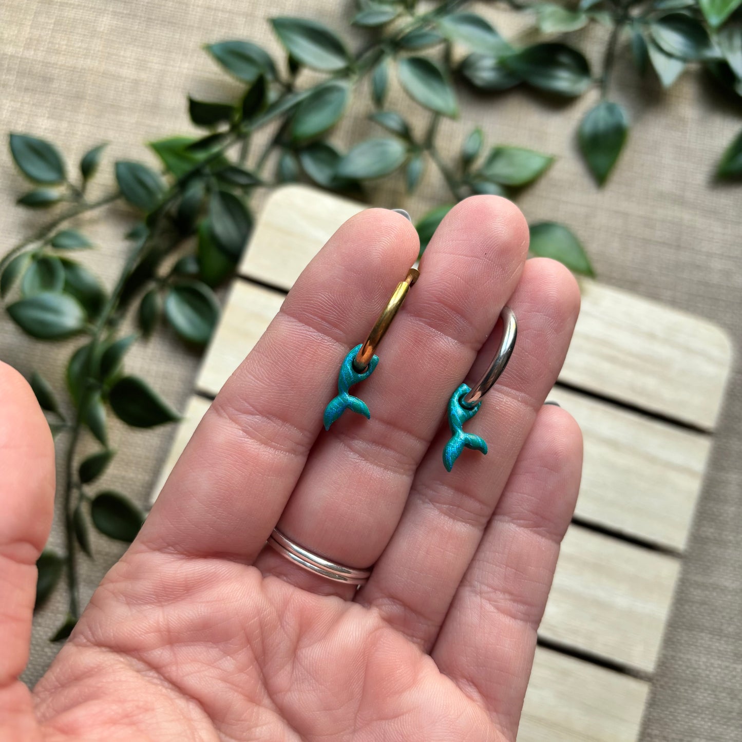 Mermaid tail chunky hoops