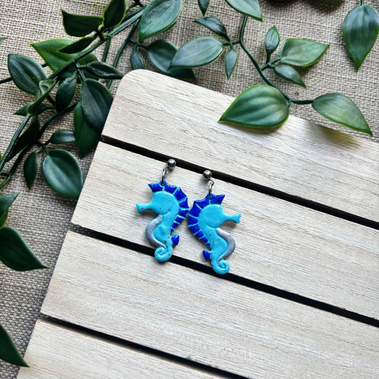 Blue seahorse drops