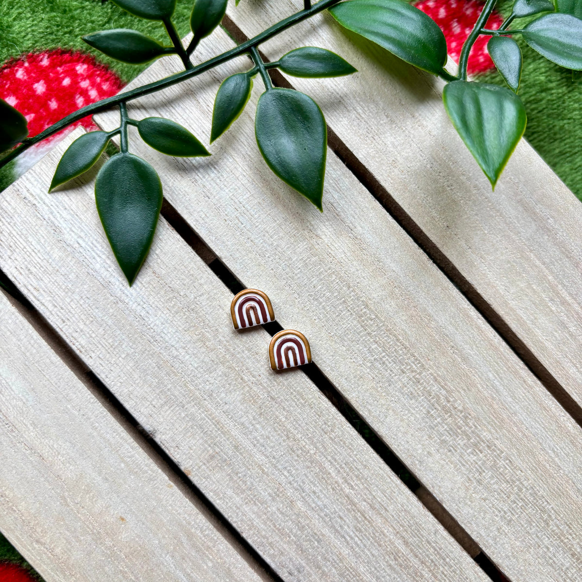 Autumn rainbow studs