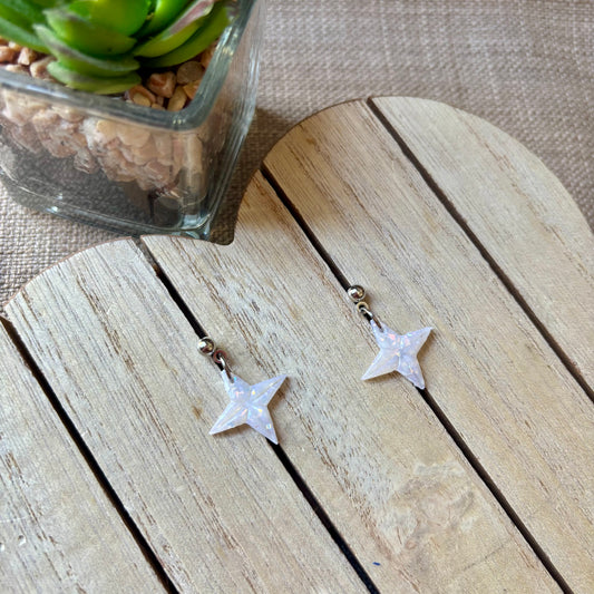 Opal star stud drops