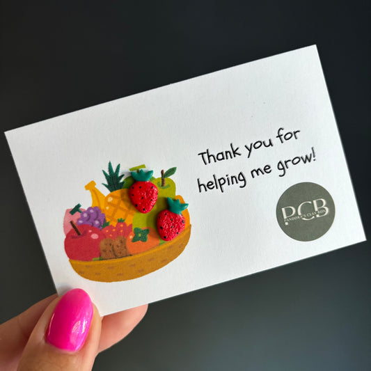 Strawberry gift card earrings