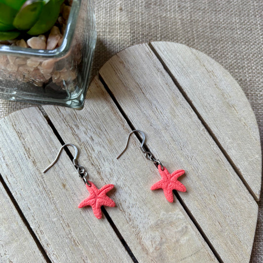 Coral starfish hoop/hooks