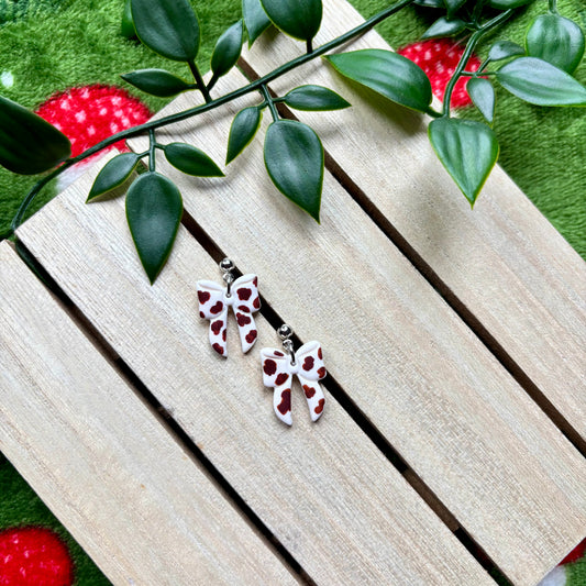 Cow print bows