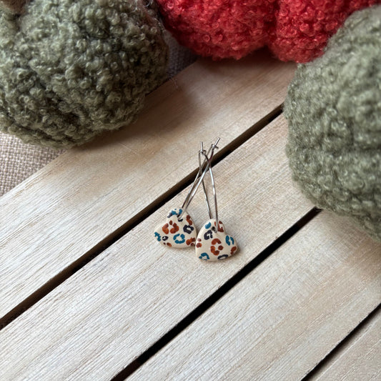 Autumn leopard hoops