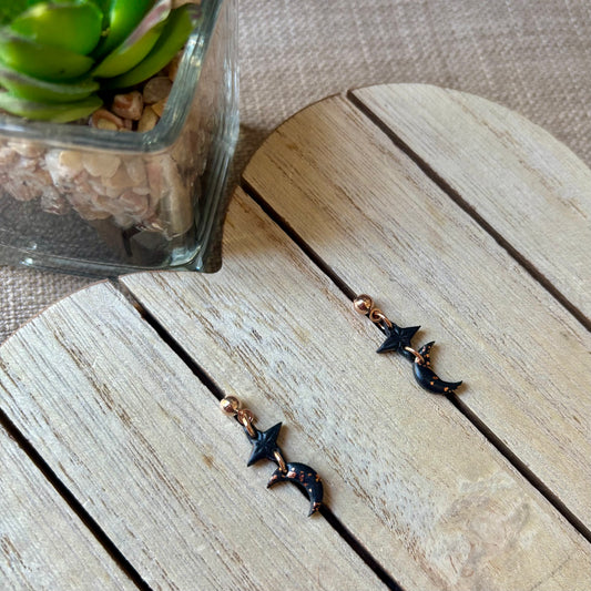Black star/moon mini drops