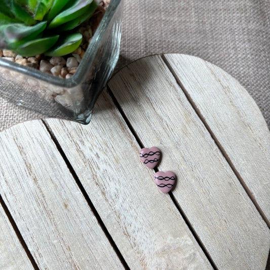 Heart studs