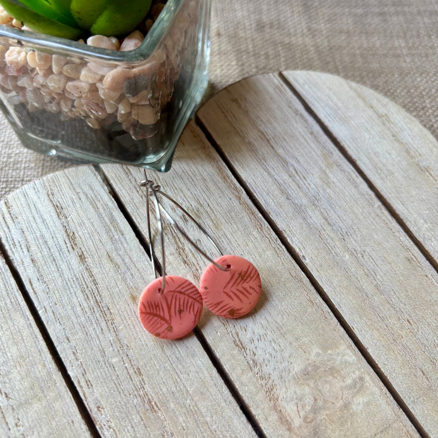 Coral leaf hoops