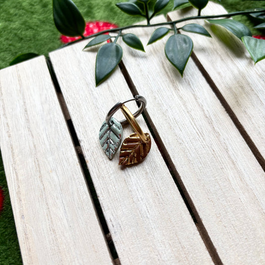 Leaf chunky hoops