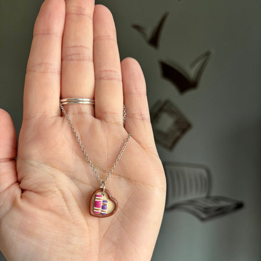 Bookshelf necklace