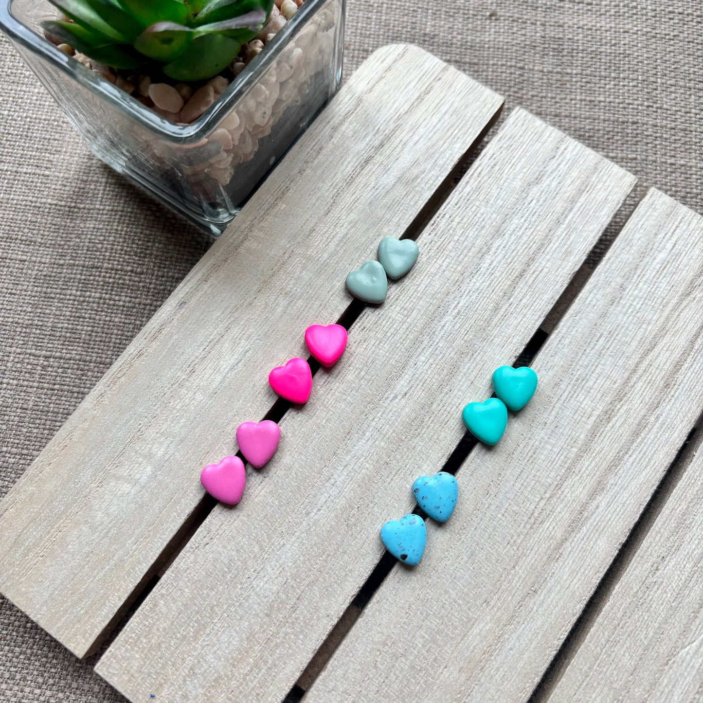 Heart studs