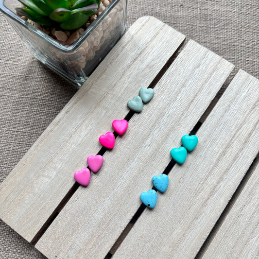 Heart studs