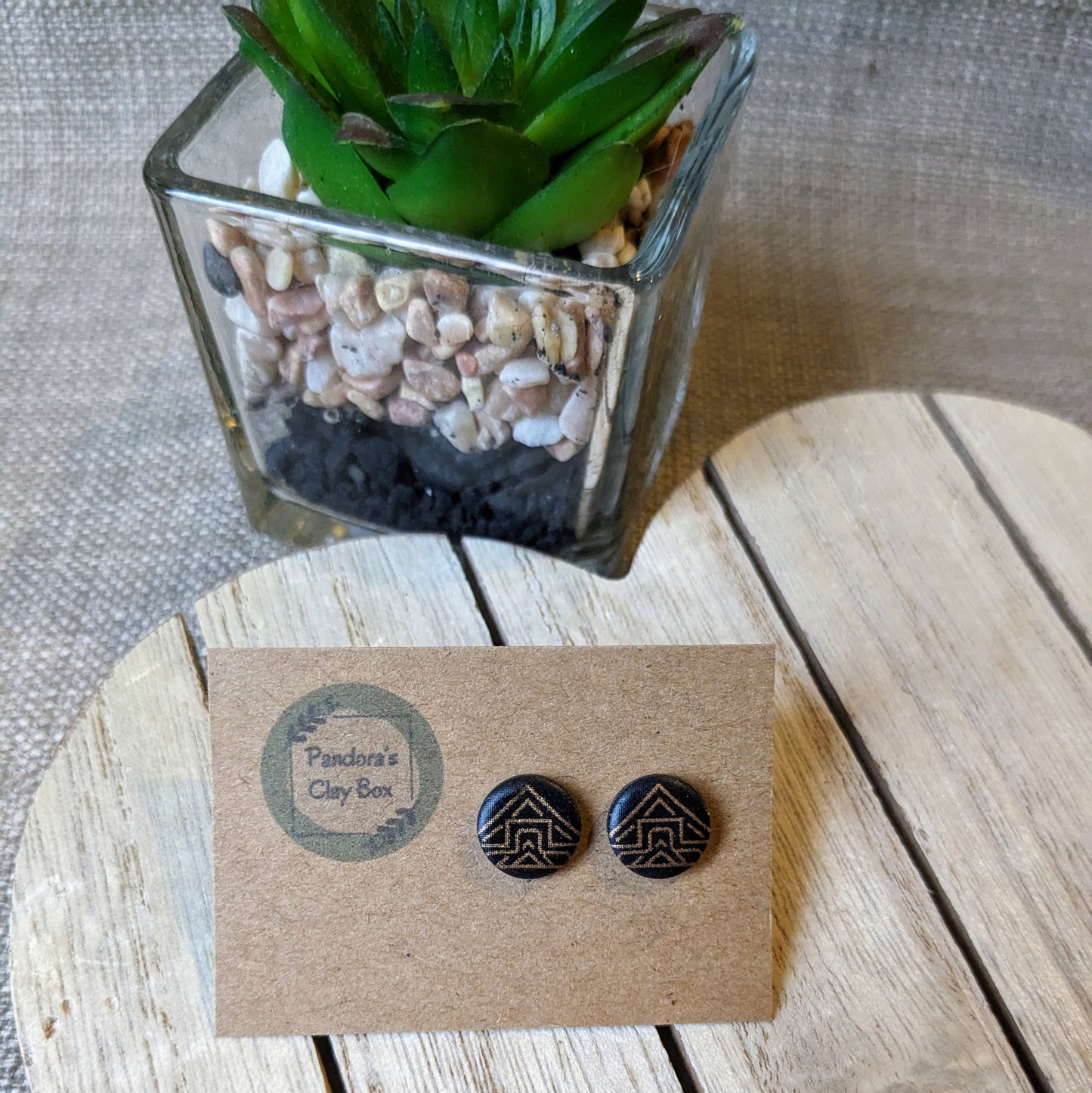 Black Aztec studs