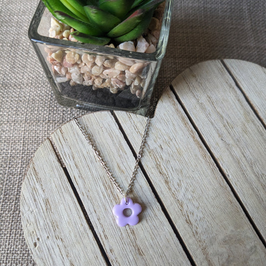 Lilac flower necklace