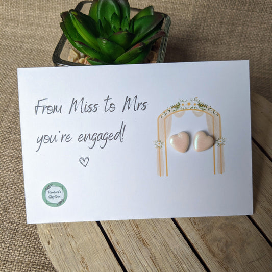 Engagement earring gift card