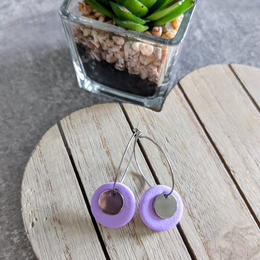 Lilac disc hoops