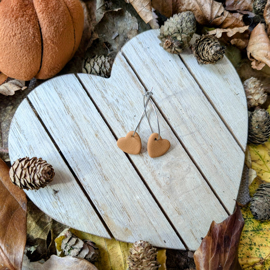 Mustard heart hoops