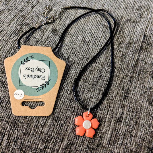 Coral flower necklace