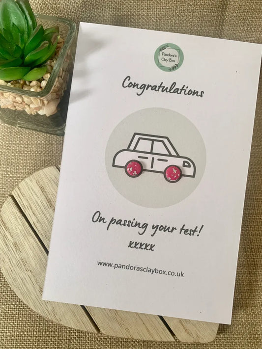 Driving test earring gift card