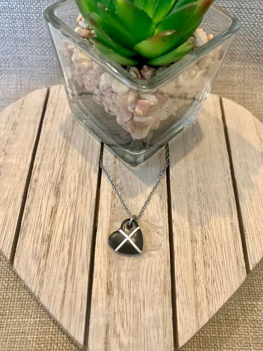 St Piran heart necklace